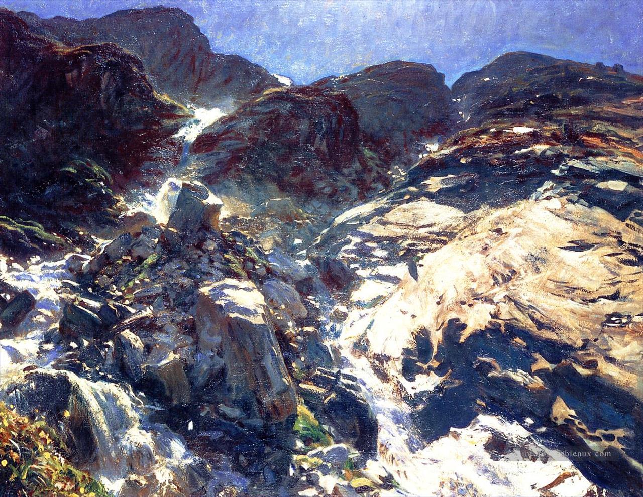 Glacier Streams paysage John Singer Sargent Peintures à l'huile